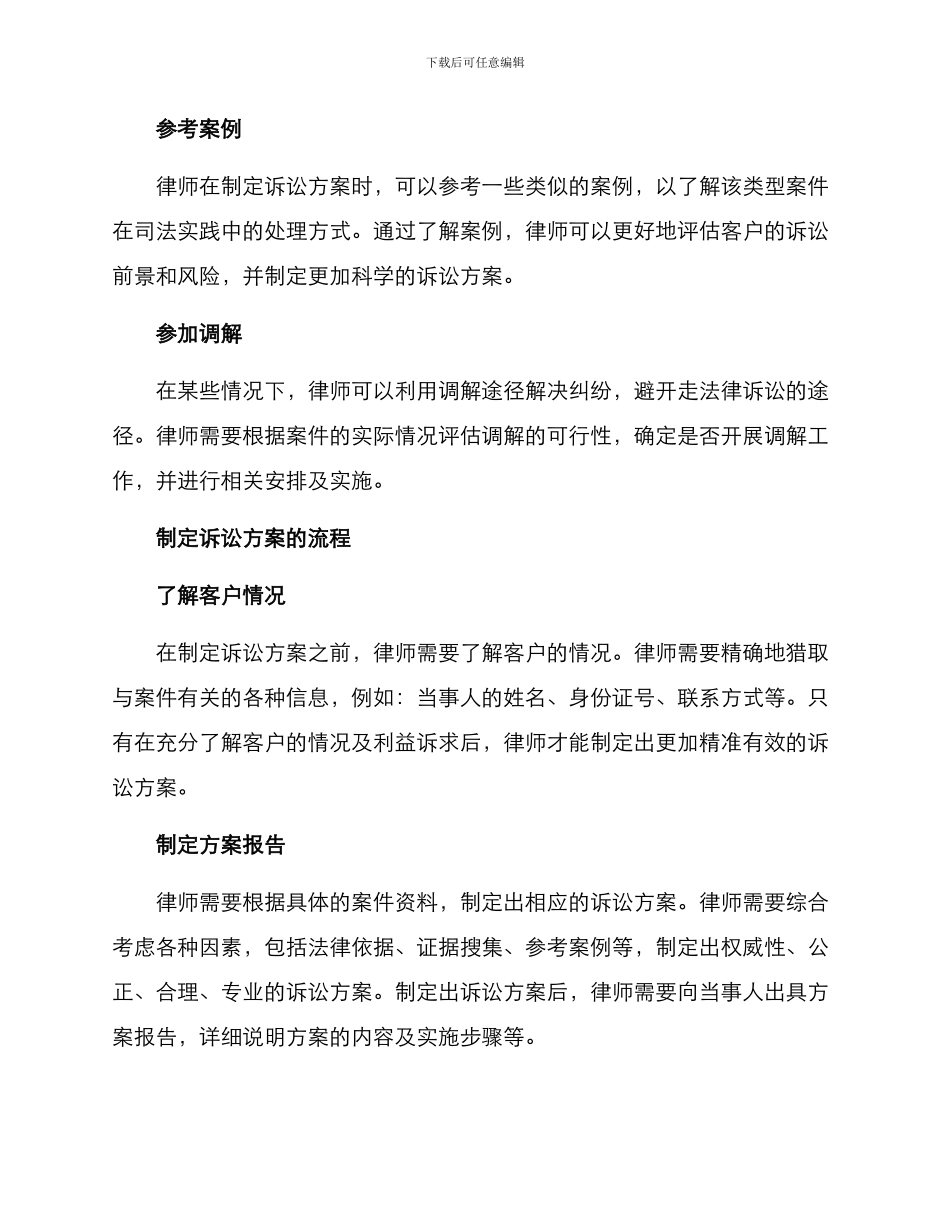律师诉讼方案_第2页