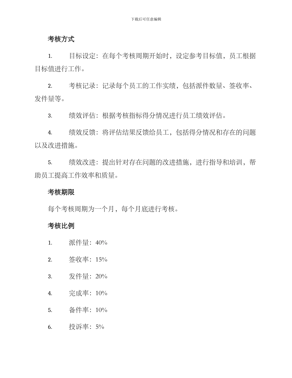 快递站绩效考核方案_第2页
