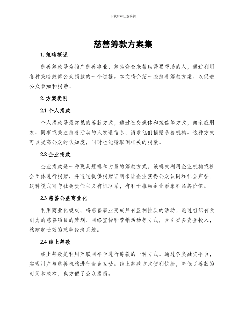 慈善筹款方案集_第1页