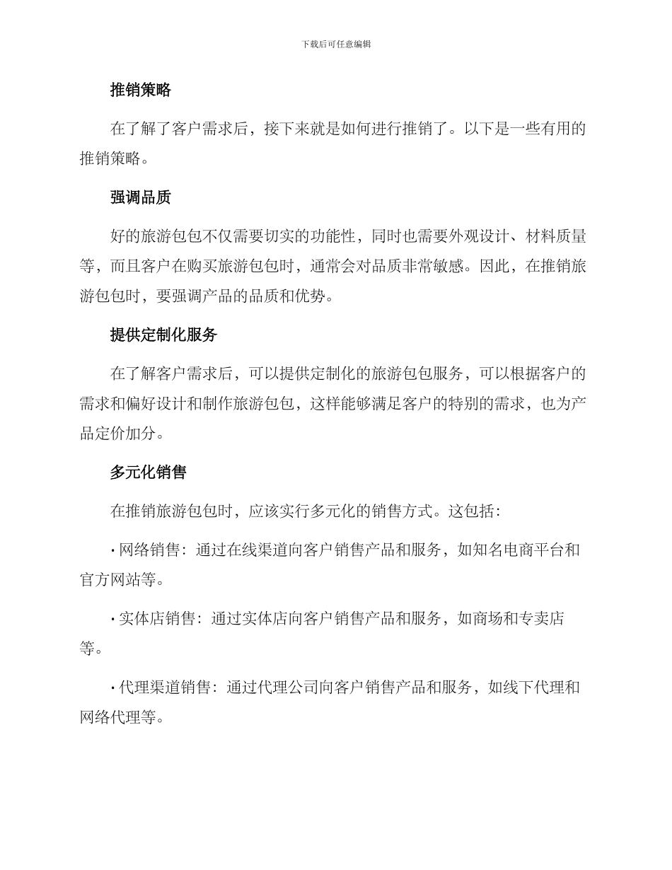 旅游包包推销方案_第2页