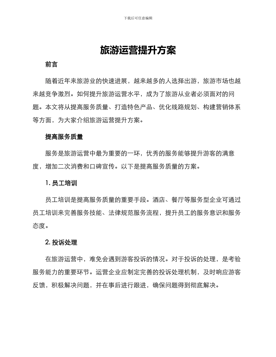 旅游运营提升方案_第1页