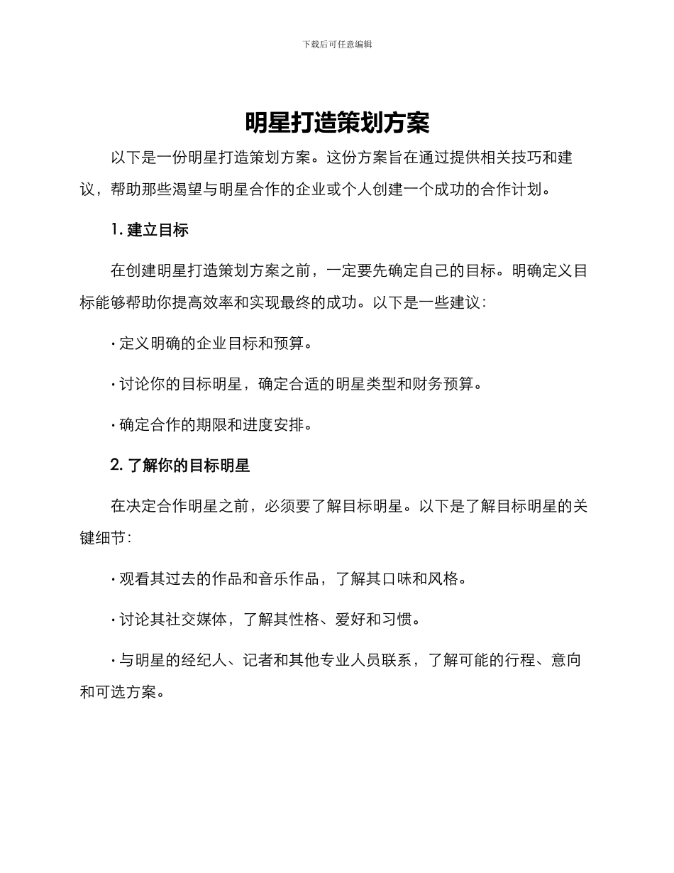 明星打造策划方案_第1页