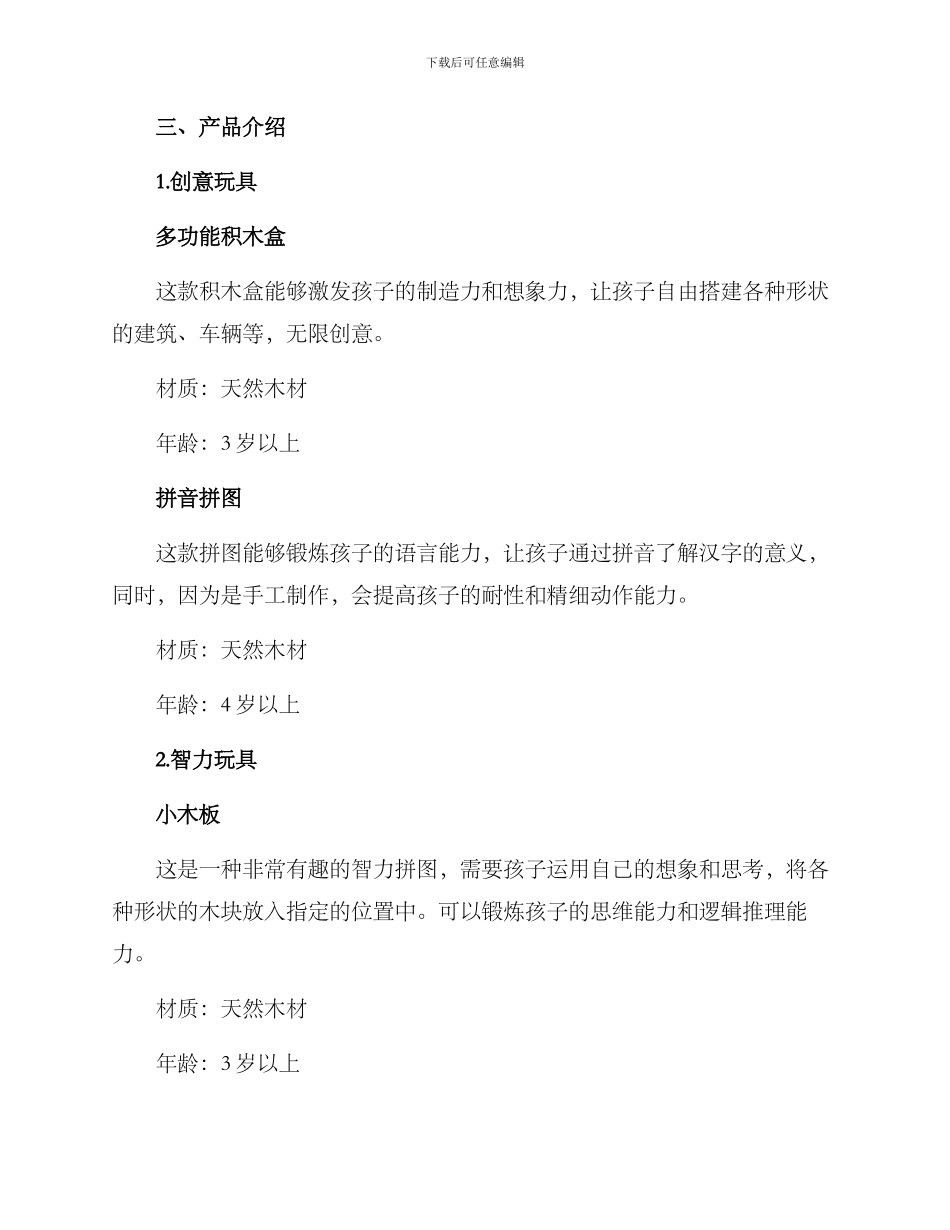木制玩具运营方案_第2页