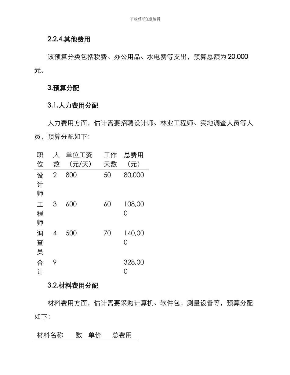 林业设计预算方案_第2页