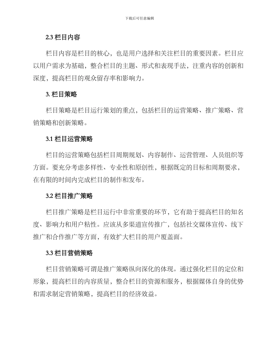 栏目运行策划方案_第2页