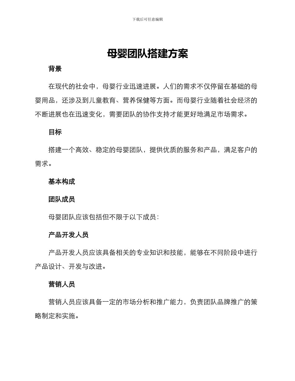 母婴团队搭建方案_第1页