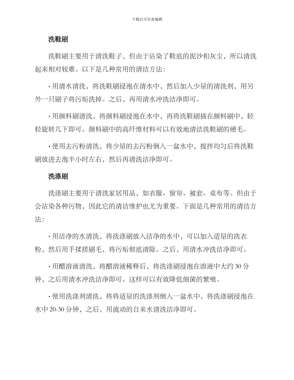 毛刷清洁维护方案_第2页