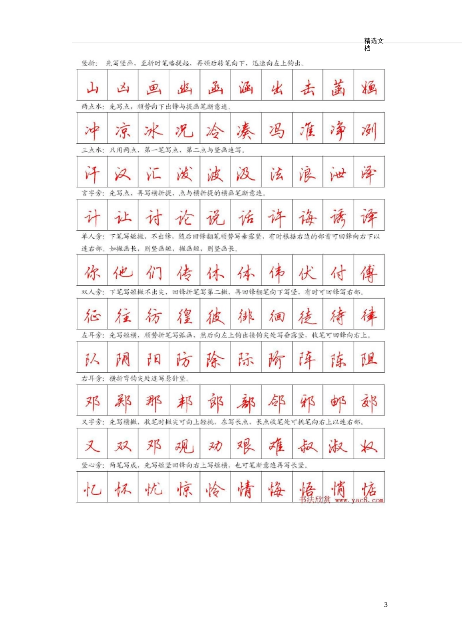 美观实用钢笔行书字帖欣赏_第3页