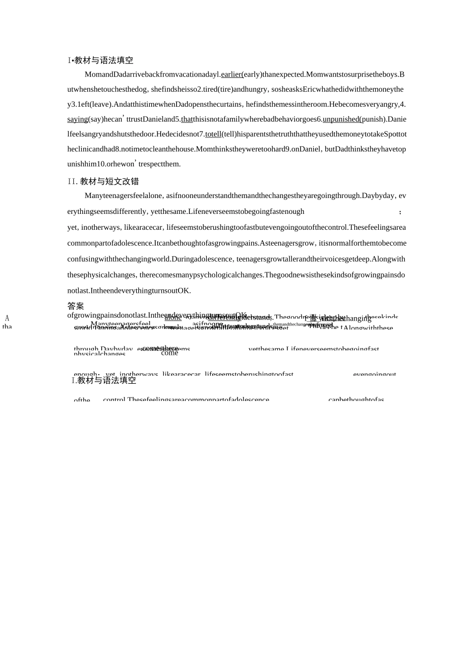 教材课文改编语法填空和短文改错练习_第2页