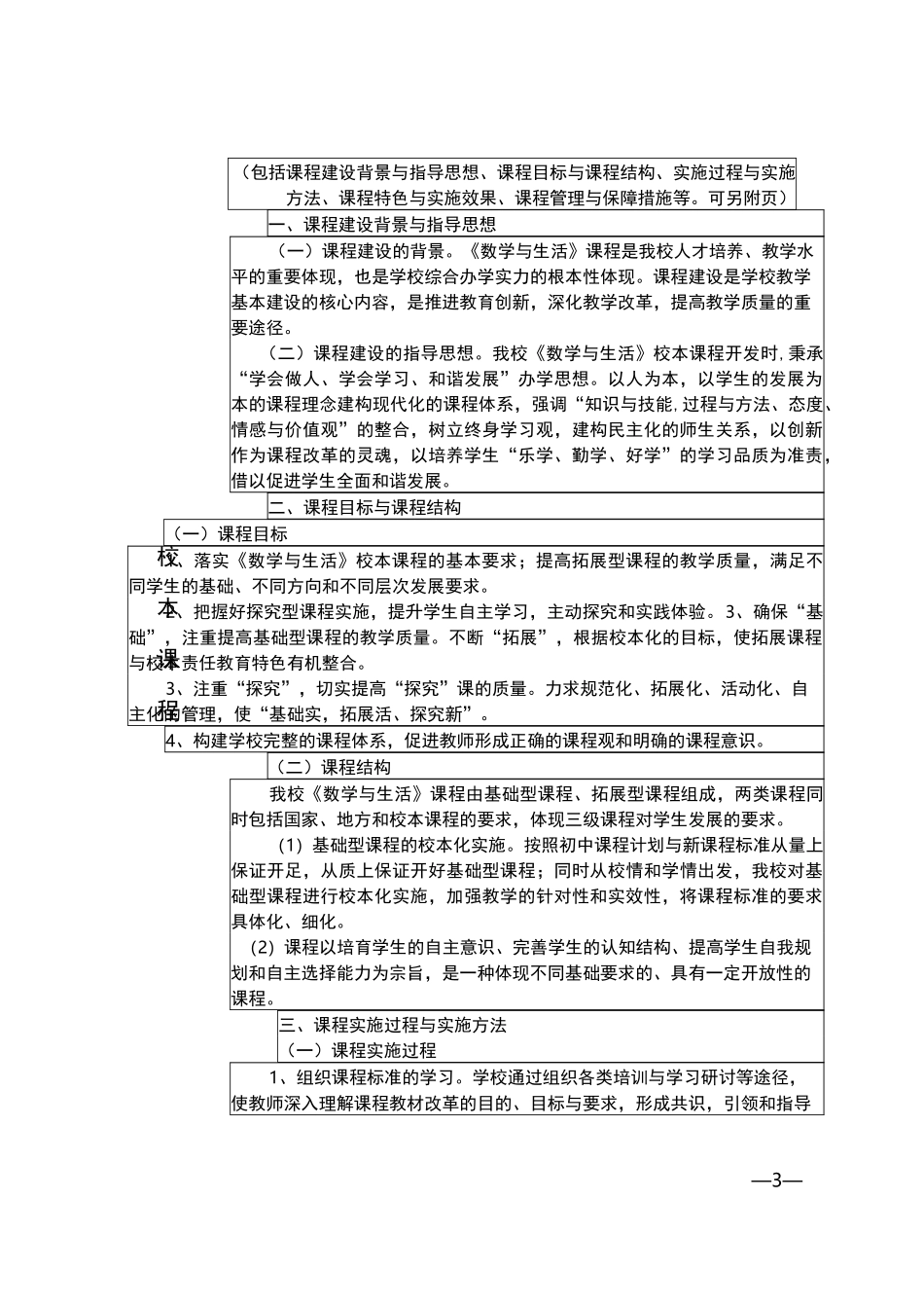 校本课程建设优秀成果申请表_第3页