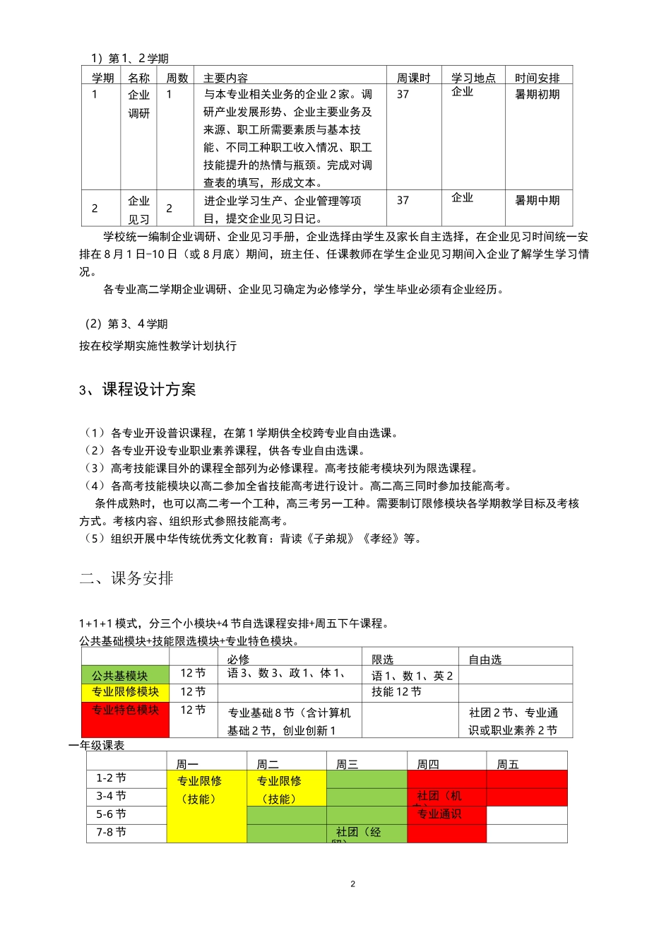浙江省中职选择性课改推进工作方案_第2页