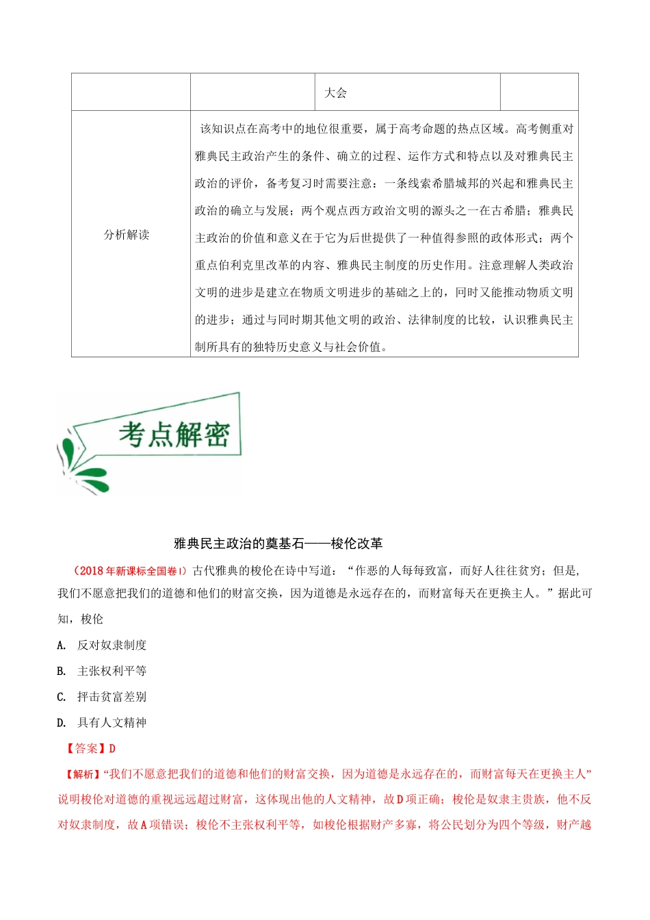 【2020高考历史】雅典民主政治高频考点_第2页