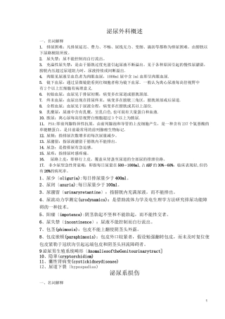 泌尿外科重点