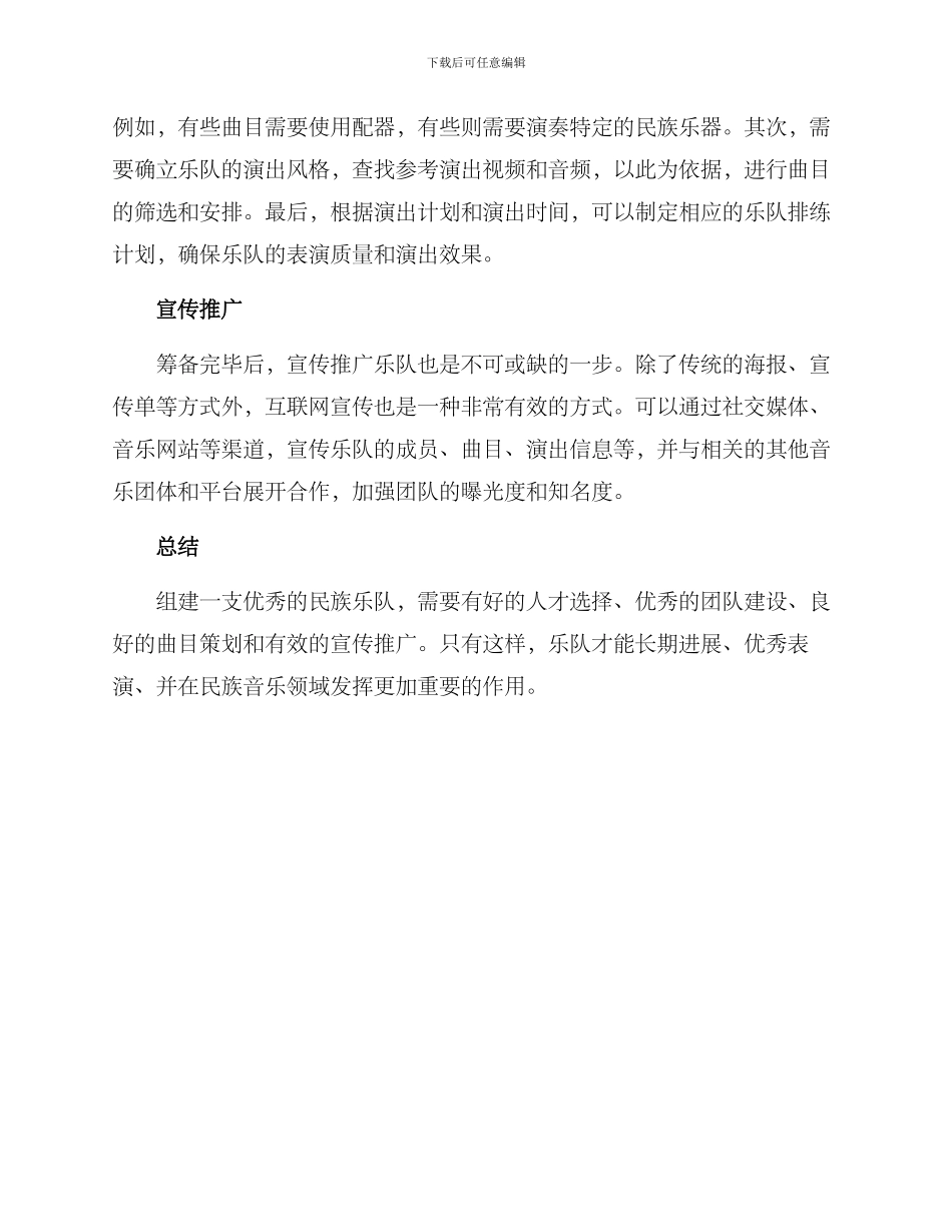 民族乐队组建策划方案_第2页