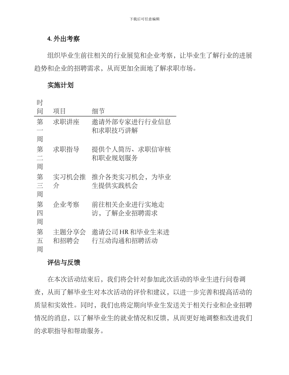 求职经验活动方案_第2页