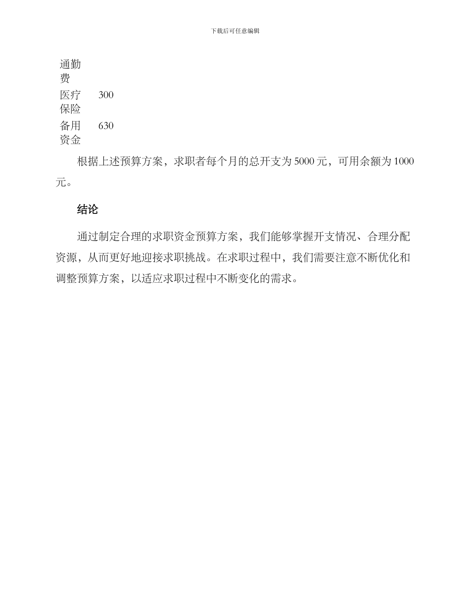 求职资金预算方案_第3页