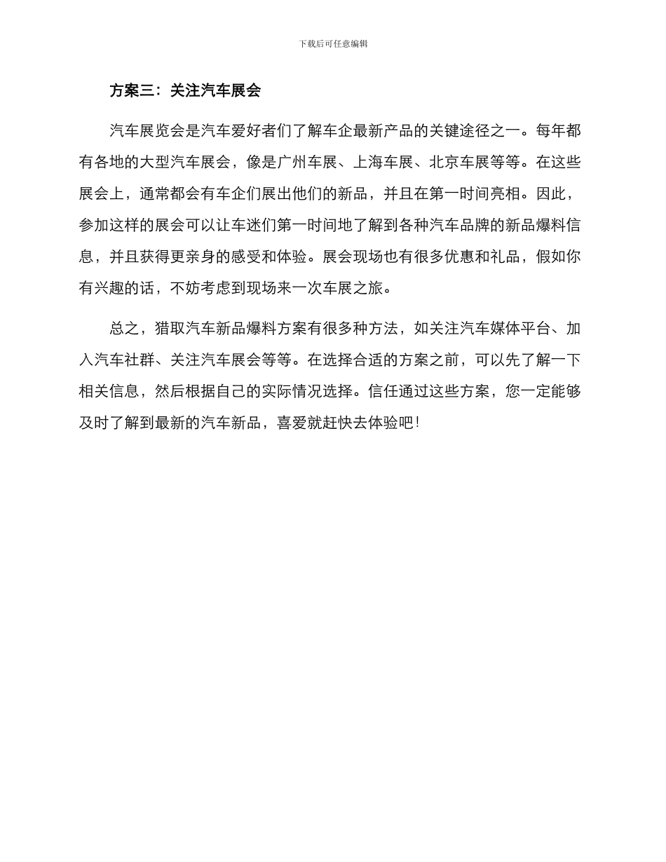 汽车新品爆料方案_第2页