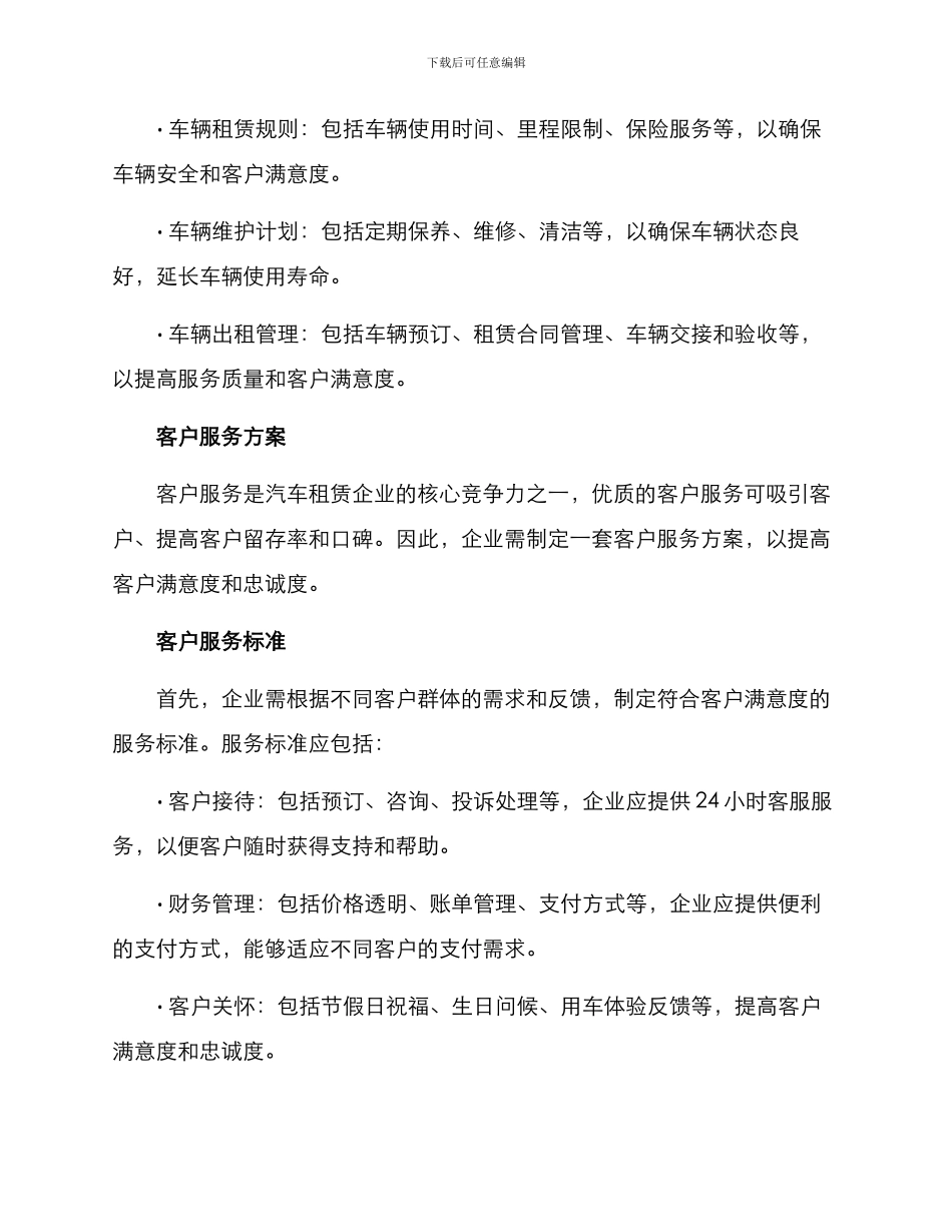 汽车租赁运营决策方案_第2页