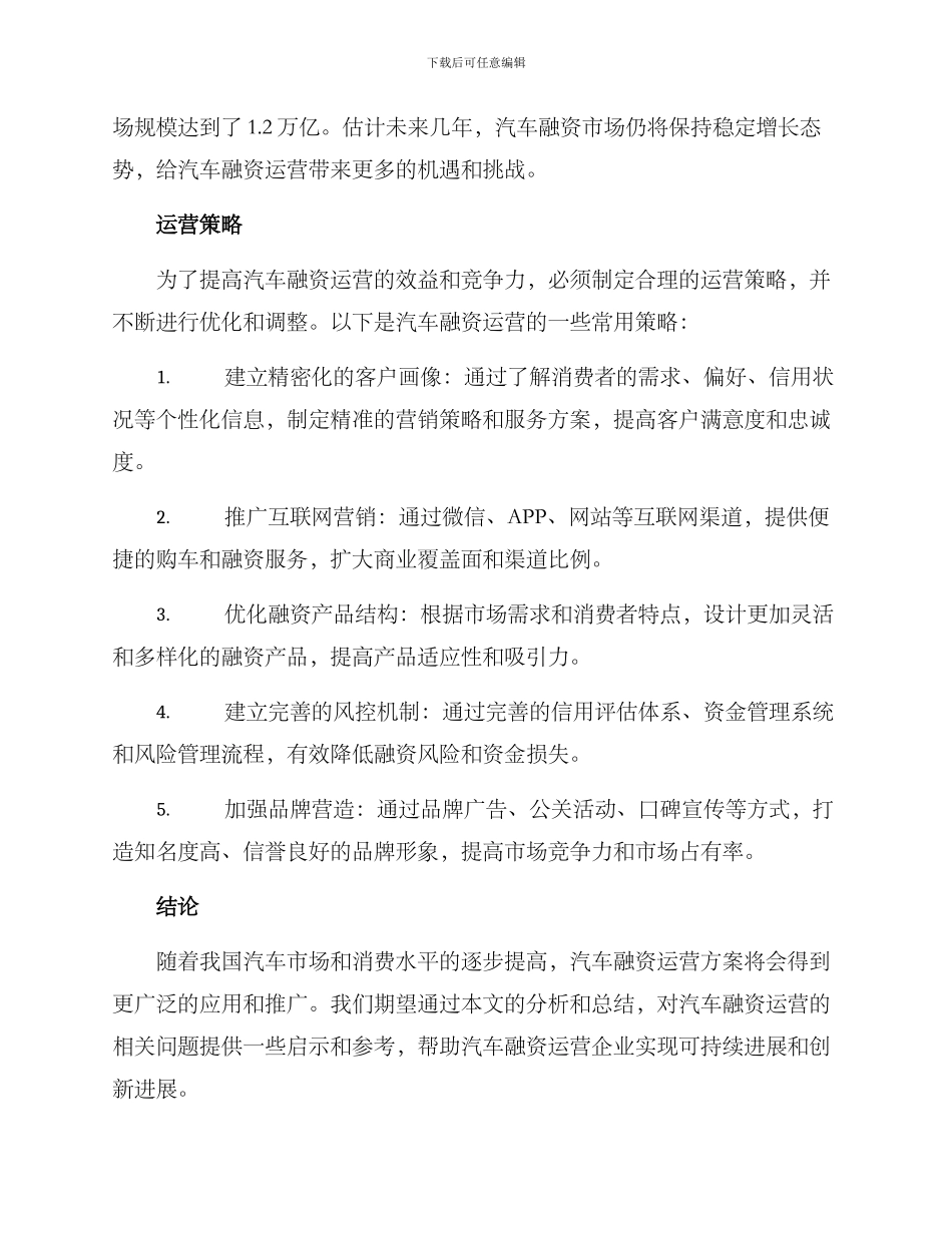 汽车融资运营方案_第2页