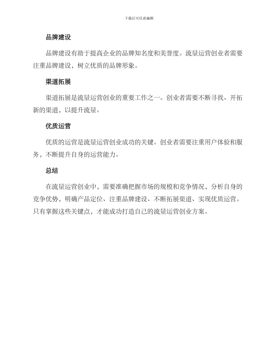流量运营创业方案_第3页