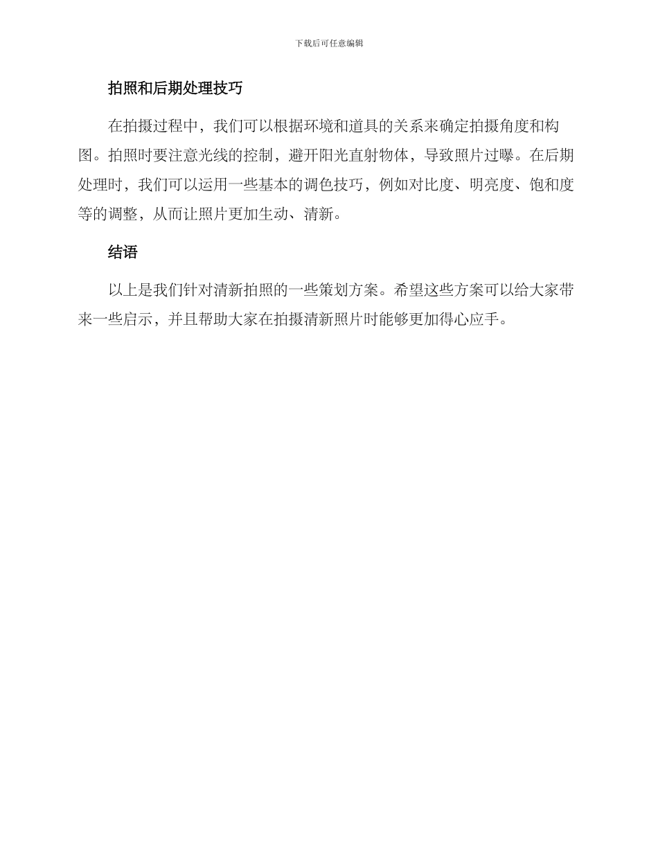 清新拍照策划方案_第2页