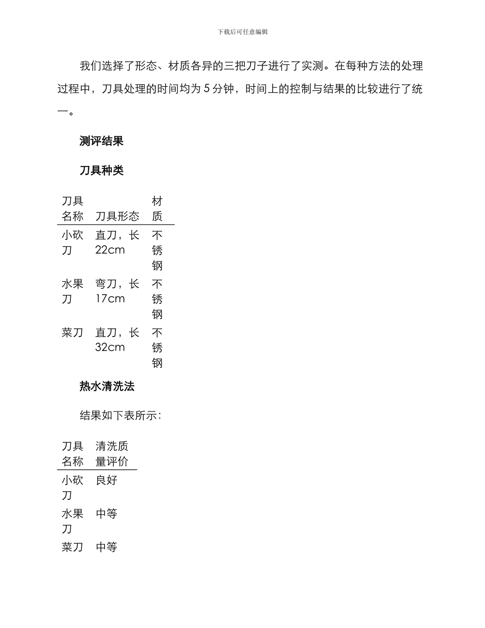 清洁刀具测评方案_第2页