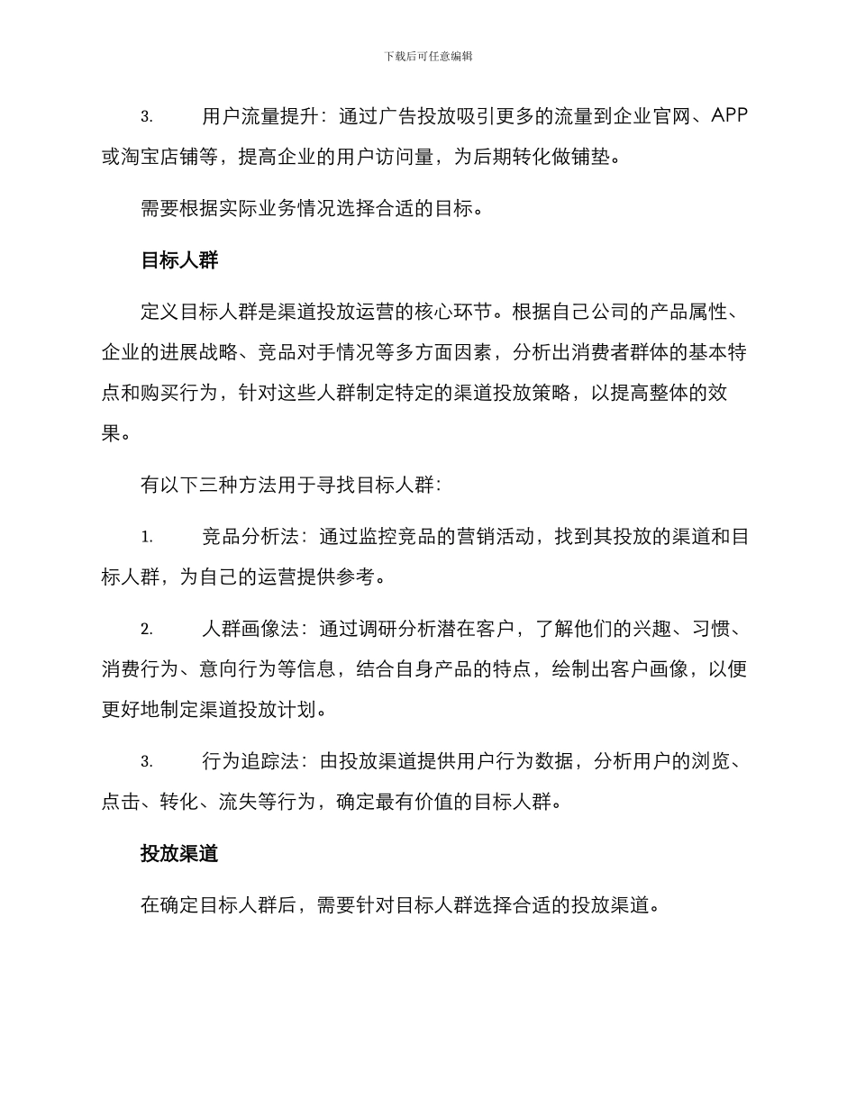 渠道投放运营方案_第2页