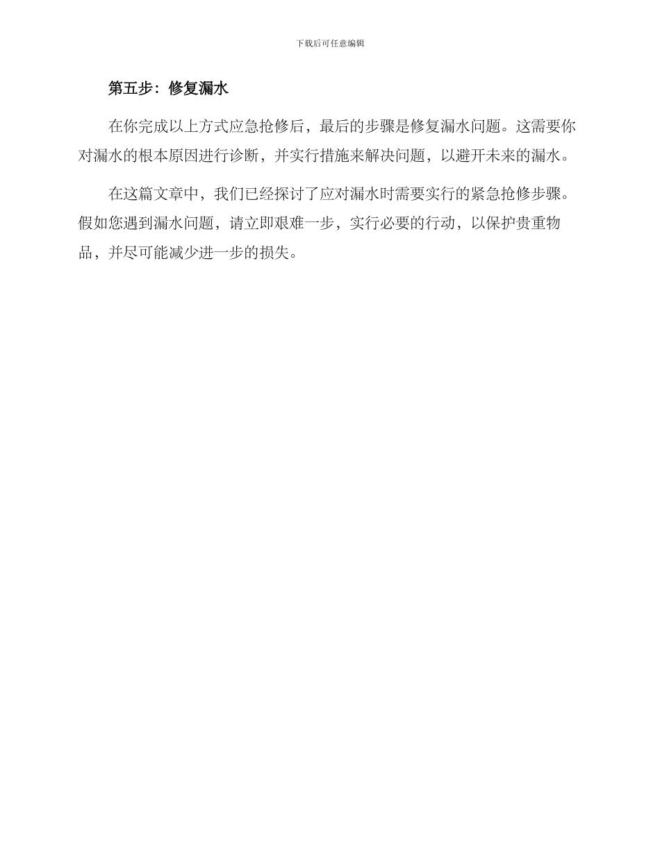 漏水应急抢修方案_第2页