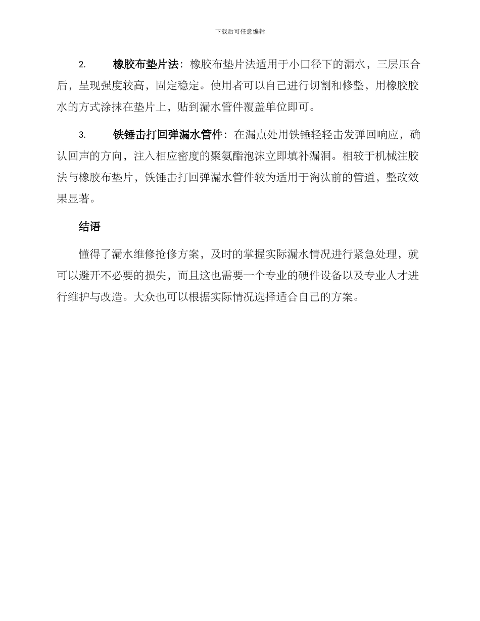 漏水维修抢修方案_第3页