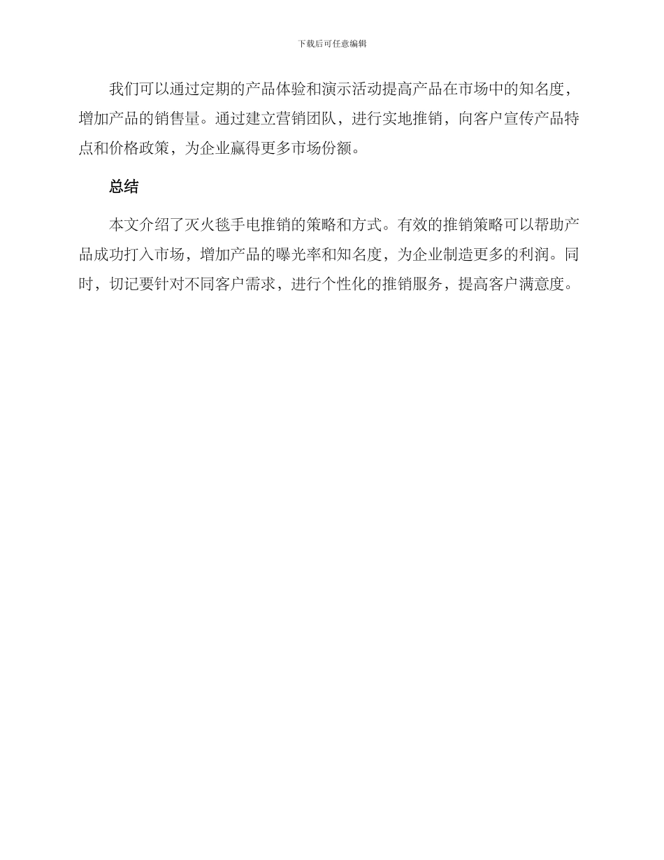 灭火毯手电推销方案_第3页