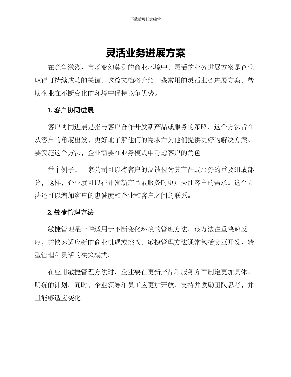 灵活业务发展方案_第1页