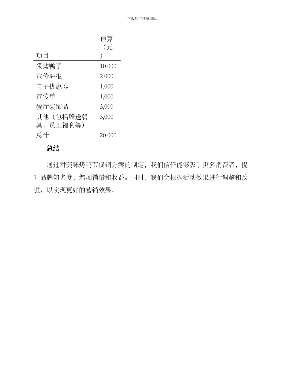 烤鸭促销方案_第3页