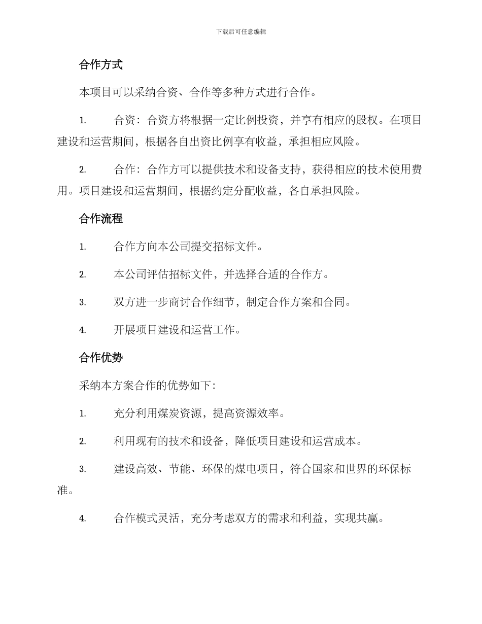 煤电项目合作方案_第2页