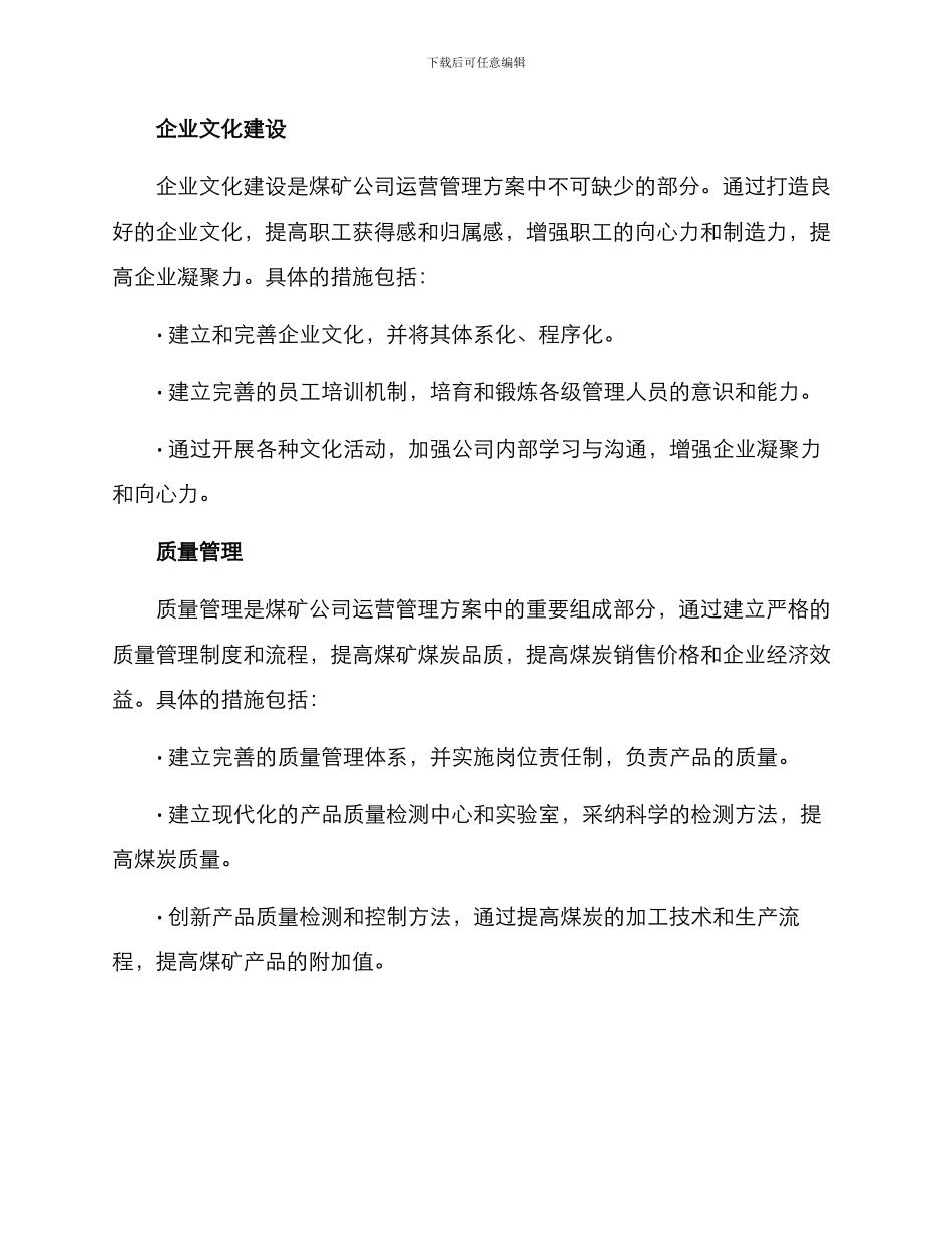 煤矿公司运营管理方案_第2页