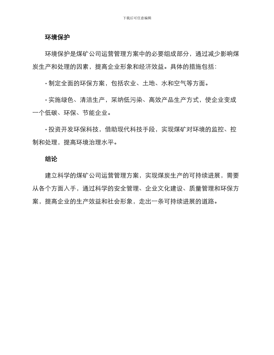 煤矿公司运营管理方案_第3页