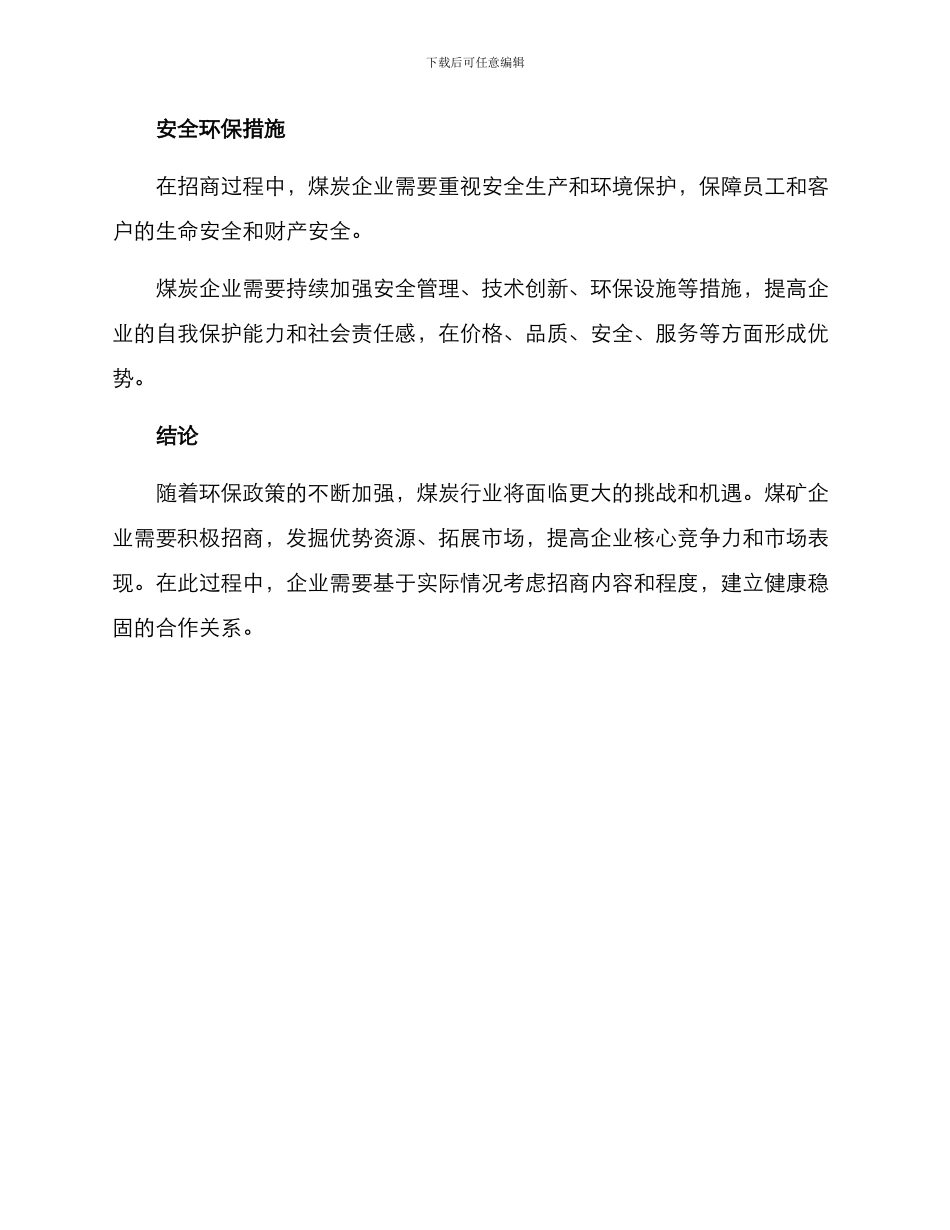 煤矿行业招商方案_第3页