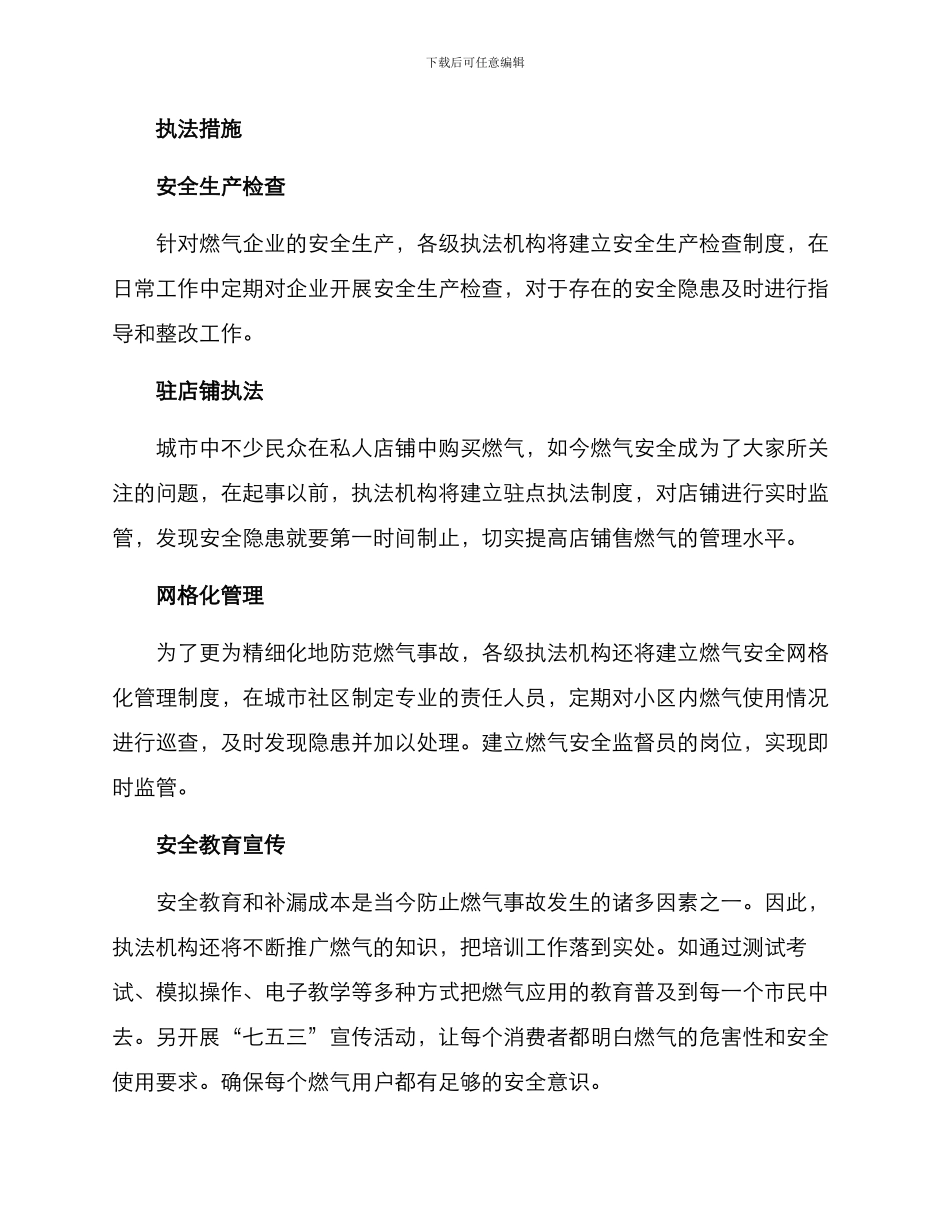 燃气安全执法措施方案_第2页