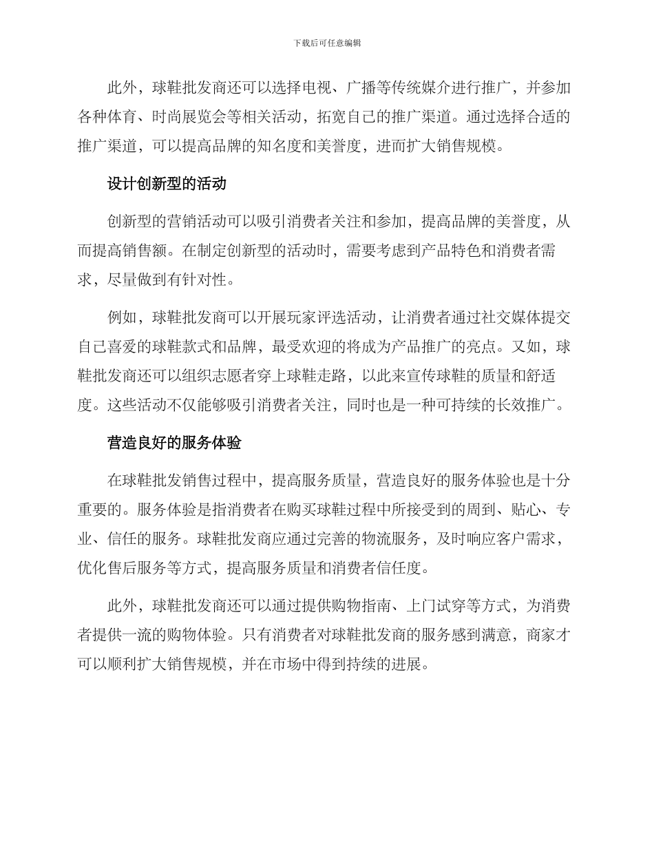 球鞋批发推广方案_第2页