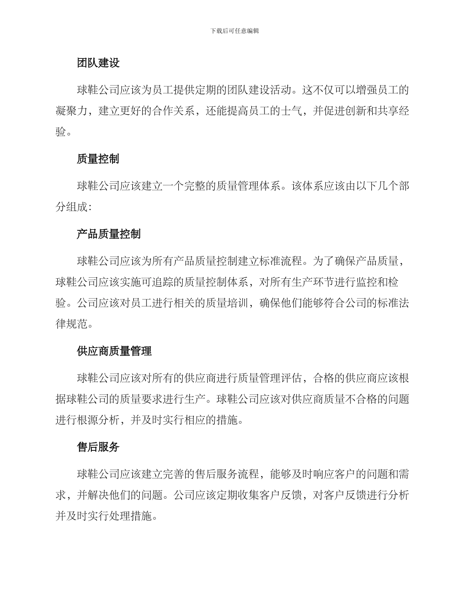 球鞋公司管理方案_第2页