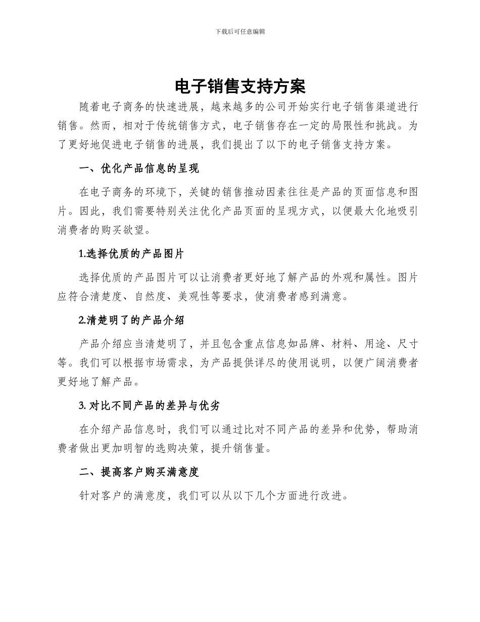 电子销售支持方案_第1页
