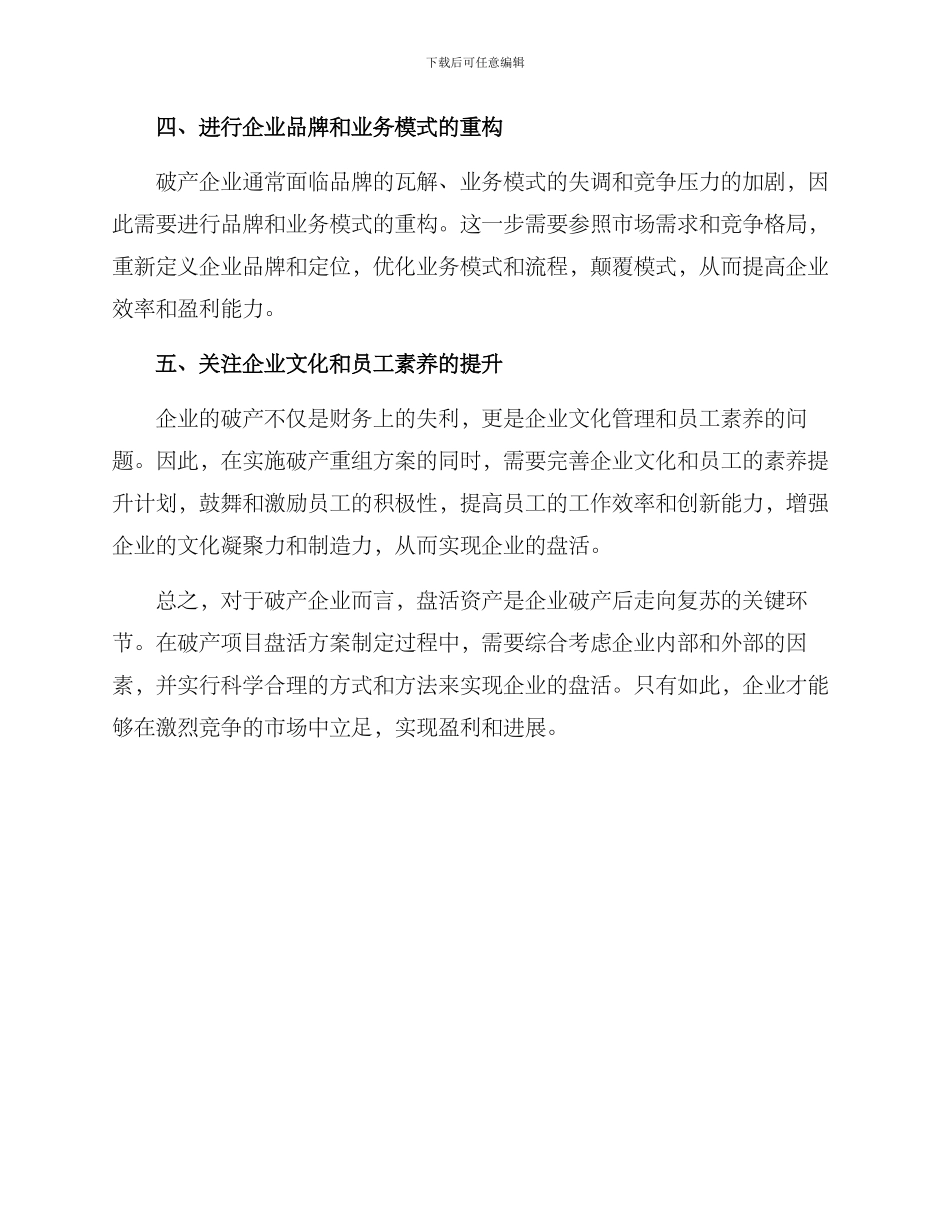 破产项目盘活方案_第2页