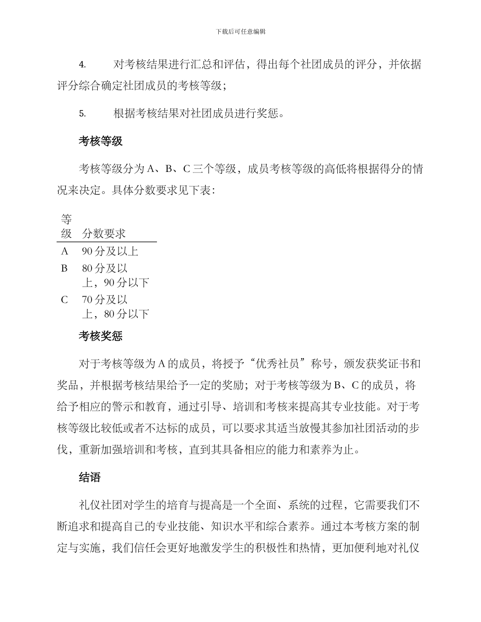 礼仪社团考核方案_第2页