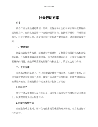 社会行动方案