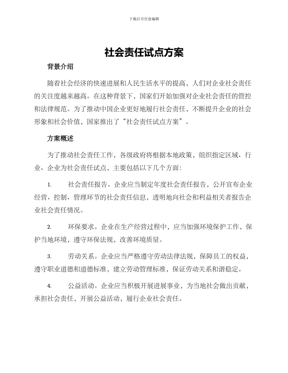 社会责任试点方案_第1页