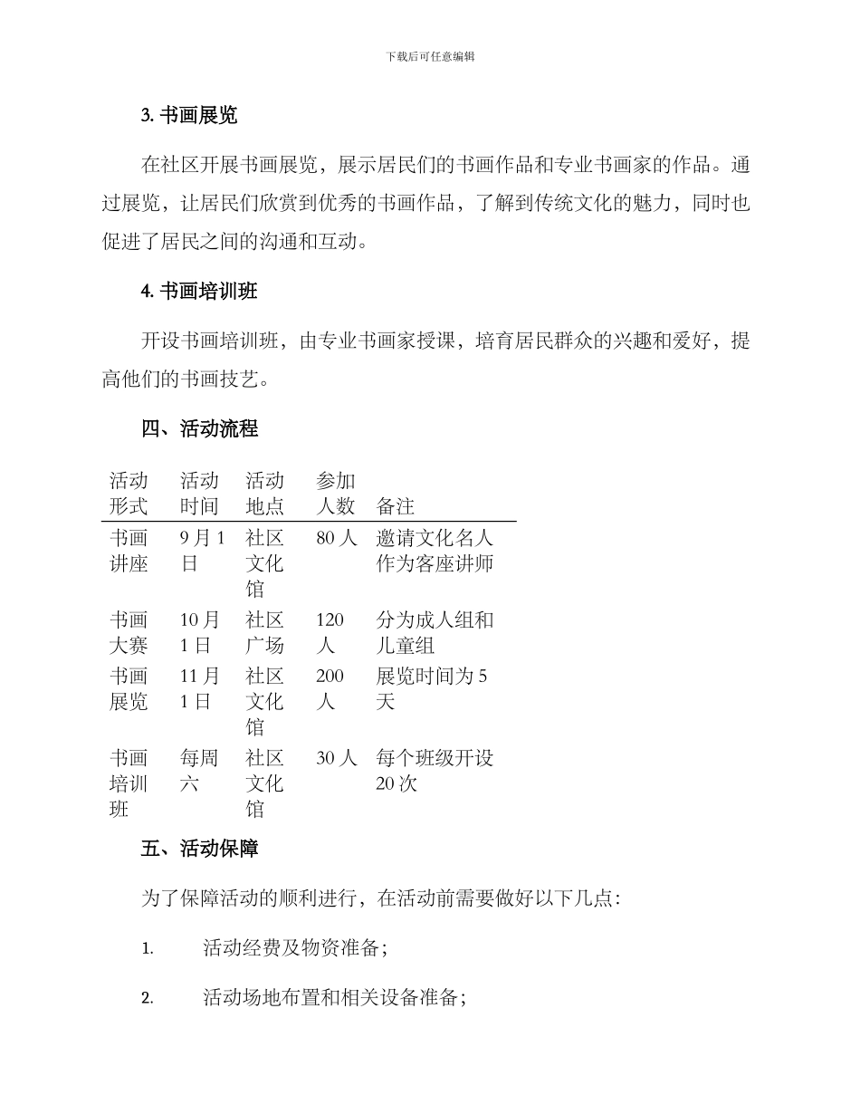 社区书画会友活动方案_第2页