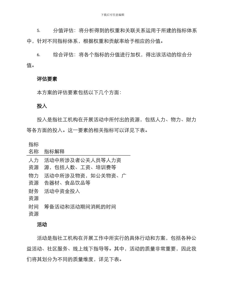 社工机构活动评估方案_第2页