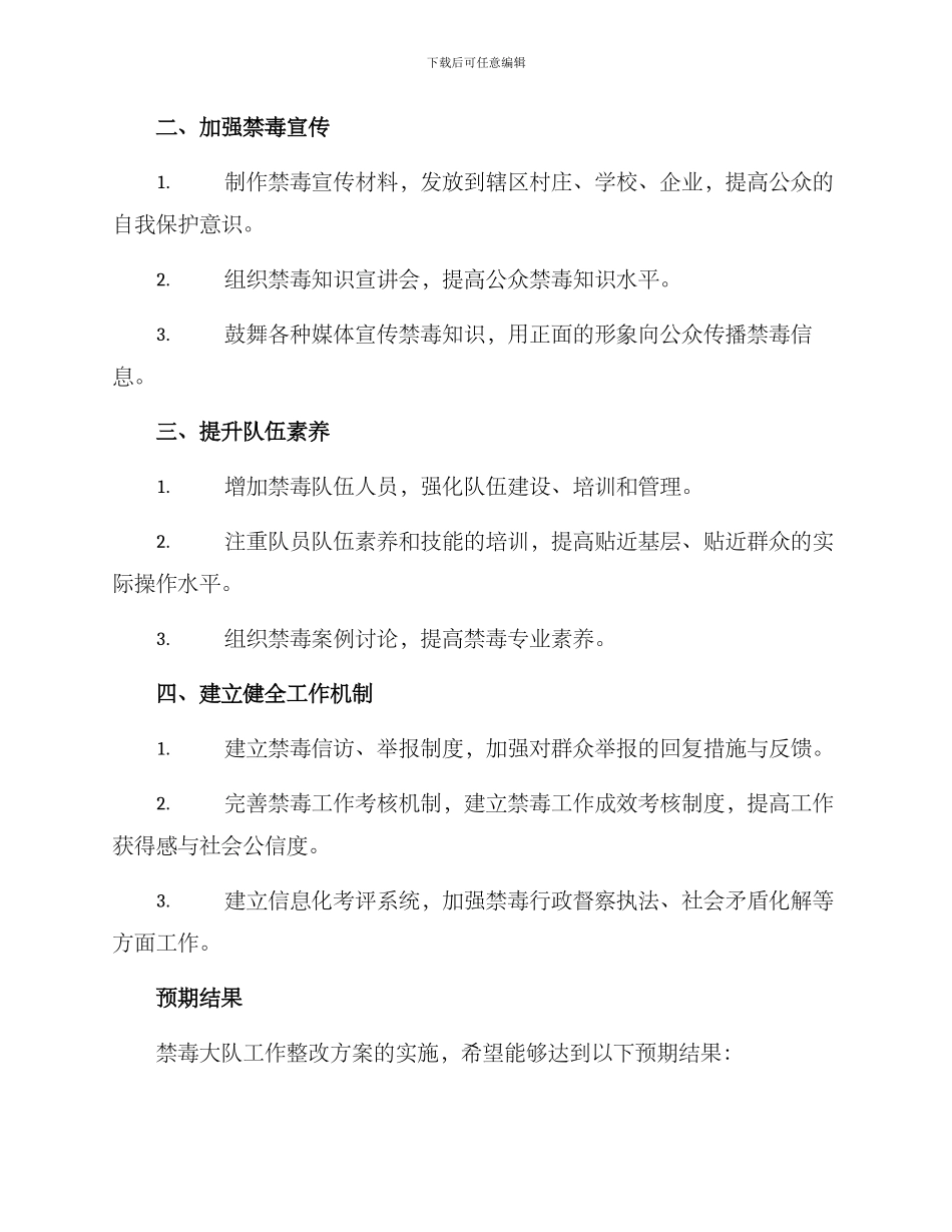 禁毒大队工作整改方案_第2页