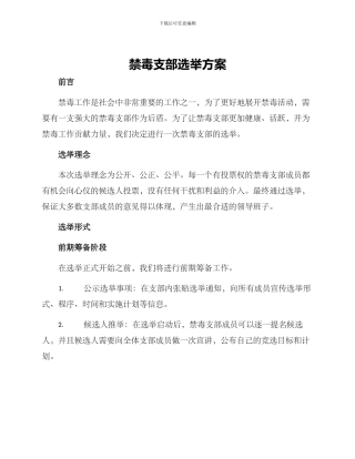 禁毒支部选举方案