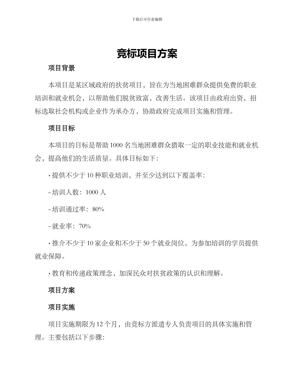 竞标项目方案_第1页