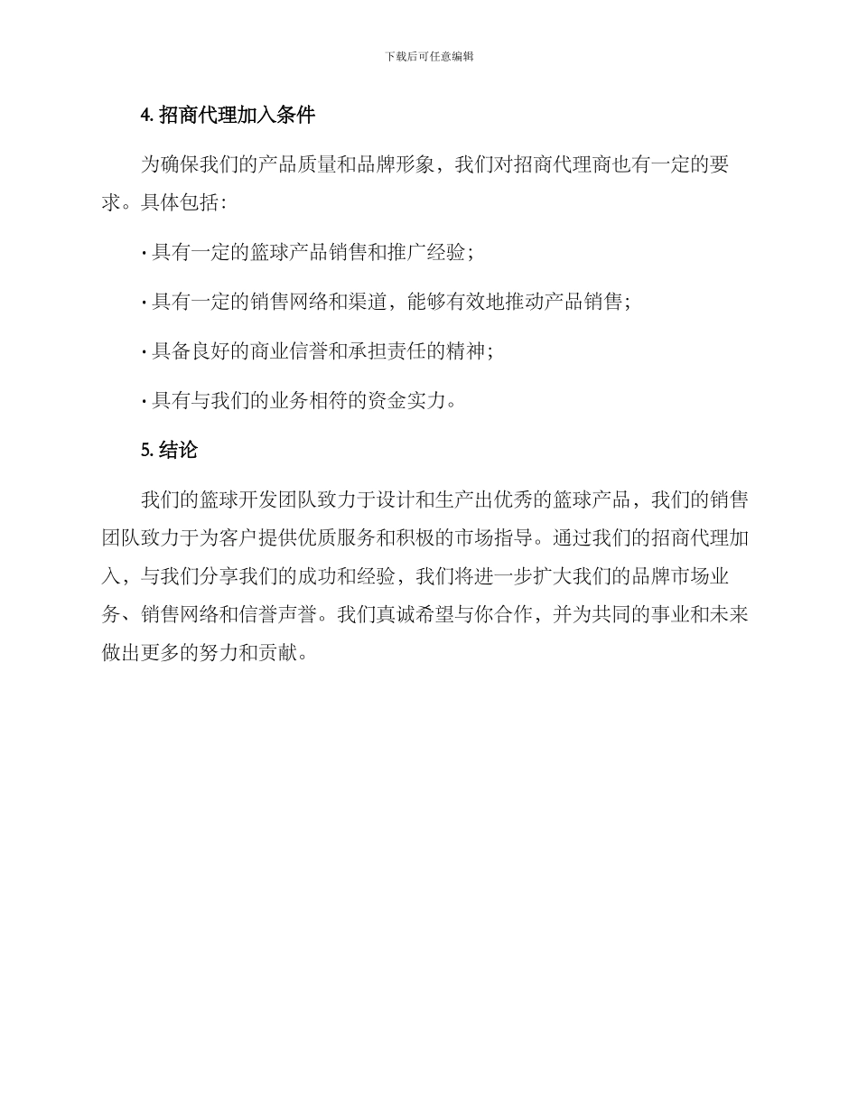 篮球厂家招商方案_第3页